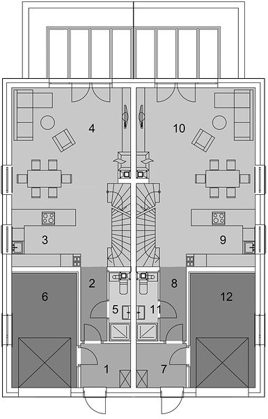 План 1 этажа дома HIH-4571-11 План 1 этажа дома HIH-4571-11