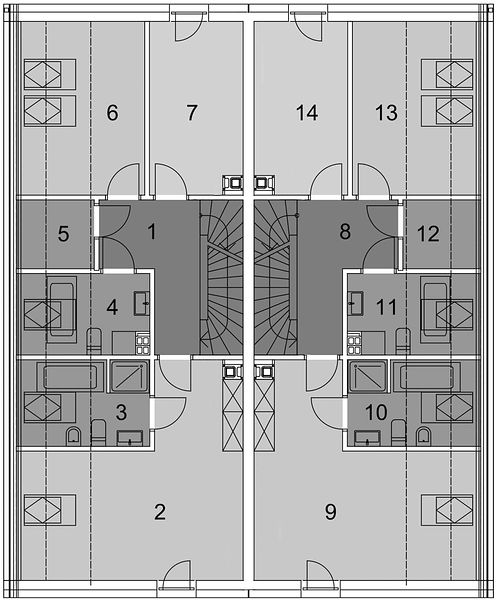 План 2 этажа дома HIH-4571-11 План 2 этажа дома HIH-4571-11