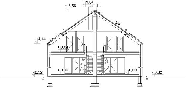 Фасад дома HIH-4571-11 Фасад дома HIH-4571-11