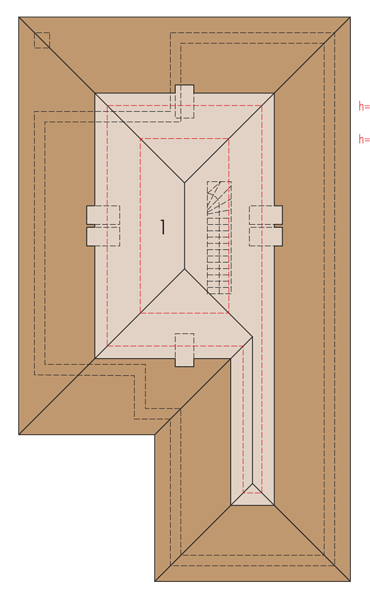 План 2 этажа дома AED-9637-55 План 2 этажа дома AED-9637-55