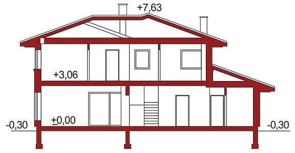 Фасад дома HIF-2945-47 Фасад дома HIF-2945-47