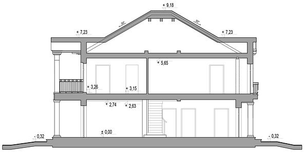 Фасад дома FEI-5681-59 Фасад дома FEI-5681-59