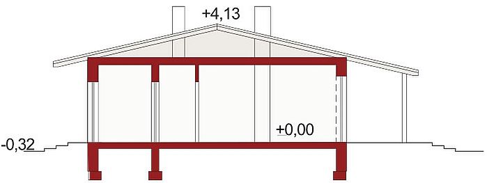 Фасад дома BGD-1378-56 Фасад дома BGD-1378-56