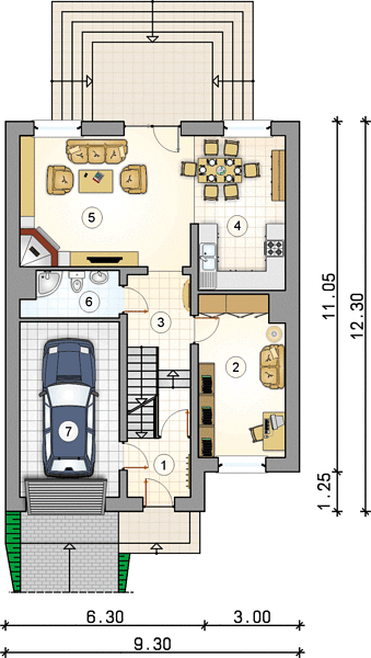 План 2 этажа дома BEK-2847-69 План 2 этажа дома BEK-2847-69