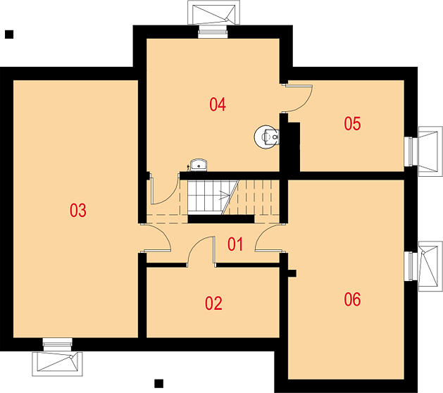 План 1 этажа дома DGE-8721-86 План 1 этажа дома DGE-8721-86