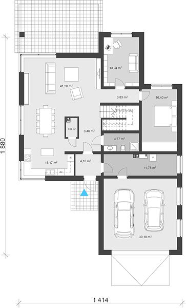 План 1 этажа дома BHG-4336-66 План 1 этажа дома BHG-4336-66