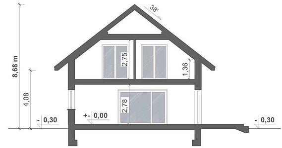 Фасад дома AKE-6966-56 Фасад дома AKE-6966-56